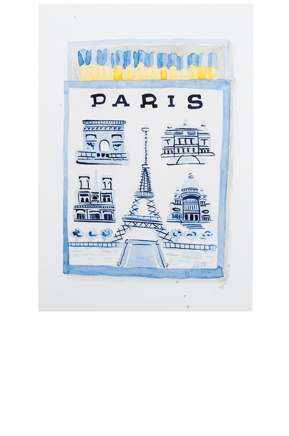 Furbish Studio 5x7 Paris Print in Baby Blue,White by FURBISH STUDIO