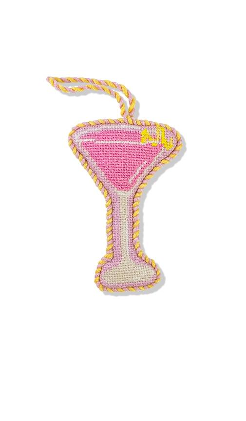 Furbish Studio Cosmopolitan Needlepoint Icon Ornament in Pink by FURBISH STUDIO