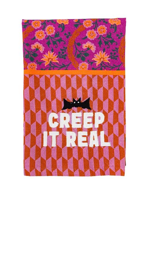 Furbish Studio Creep It Real Dish Towel in Fuchsia by FURBISH STUDIO