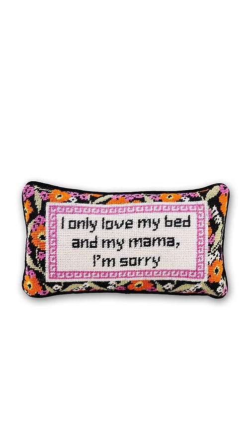 Furbish Studio Drake Needlepoint Pillow in Orange,Black by FURBISH STUDIO