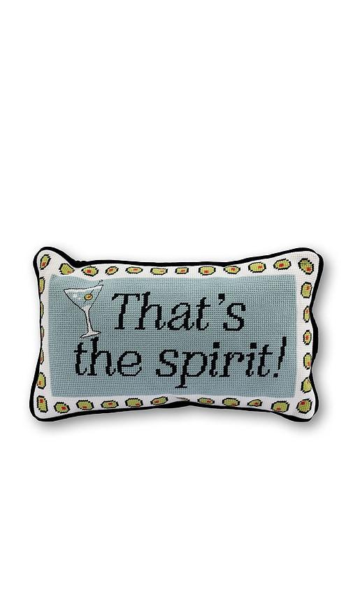 Furbish Studio That's The Spirit Needlepoint Pillow in Blue,Black by FURBISH STUDIO