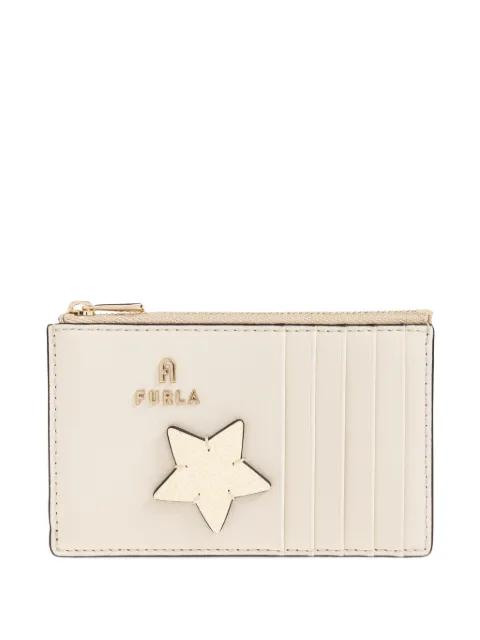 Camelia Medium star-patch card holder by FURLA