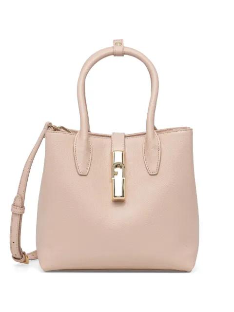 Goccia grained leather tote bag by FURLA