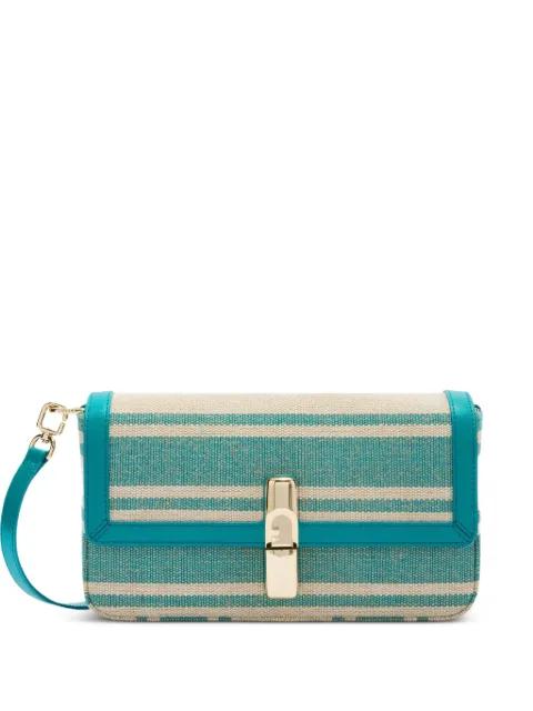Iride striped turnlock satchel by FURLA