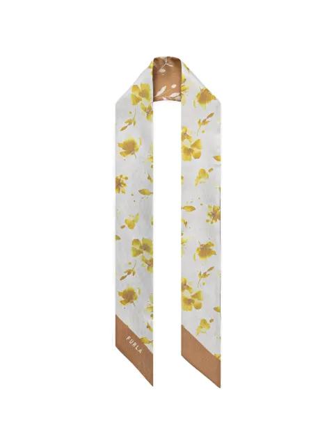 Metropolis floral-print silk bandeau by FURLA