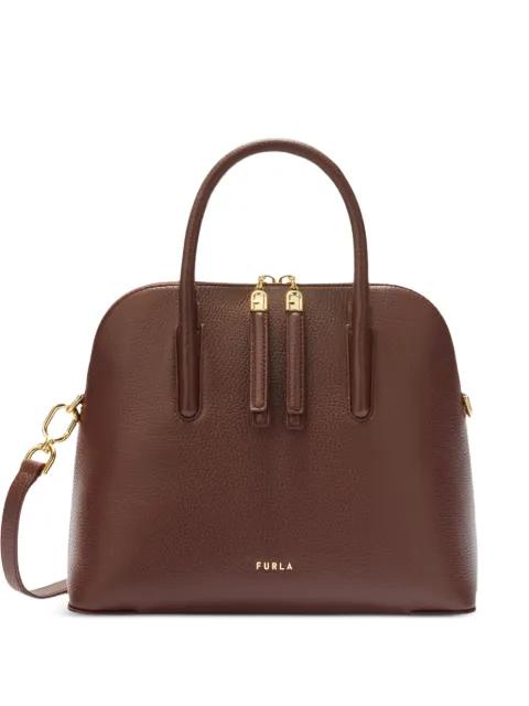 S Atmosfera Dome leather tote bag by FURLA