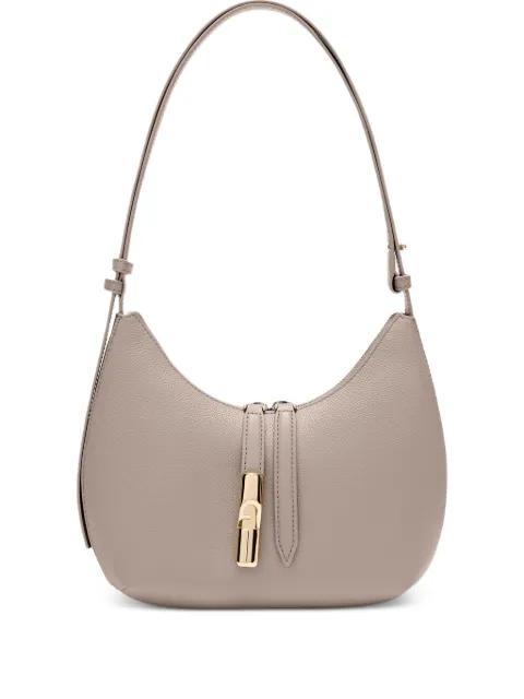 S Goccia pebbled-leather curved shoulder bag by FURLA