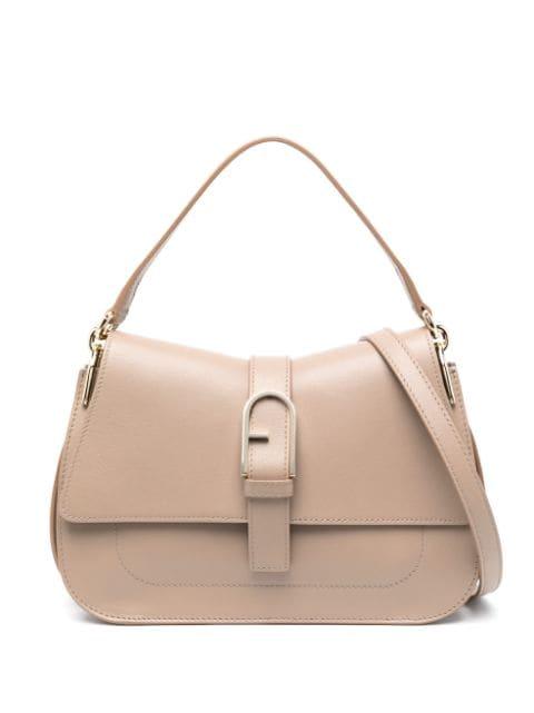 Sofia logo-plaque leather tote bag by FURLA