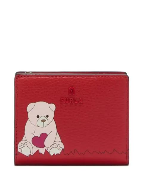 bear-print wallet by FURLA