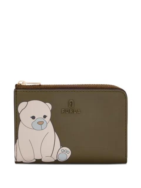 bear-print zip-around wallet by FURLA