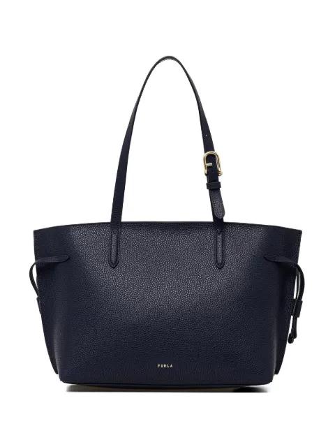 large Ava grained-leather drawstring tote bag by FURLA