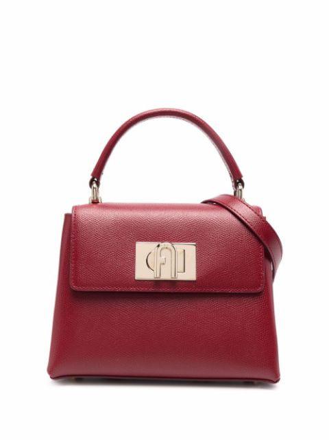 leather fold-over tote bag by FURLA