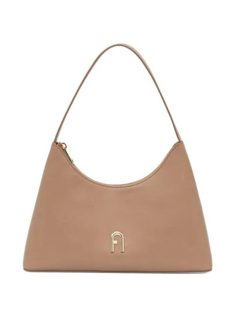 logo-detail leather tote bag by FURLA
