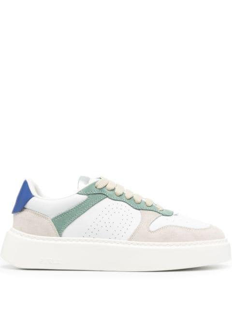 panelled leather chunky sneakers by FURLA