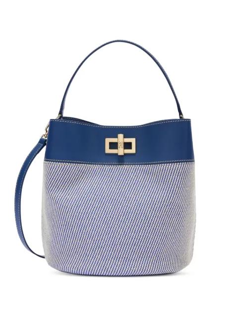 small Amelia striped bucket-bag by FURLA