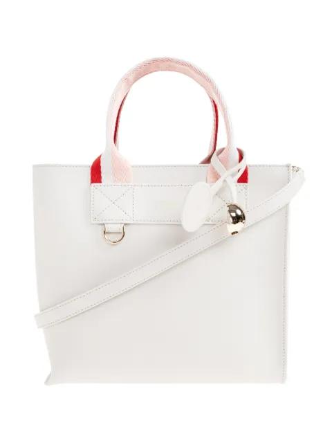 striped handle tote bag by FURLA