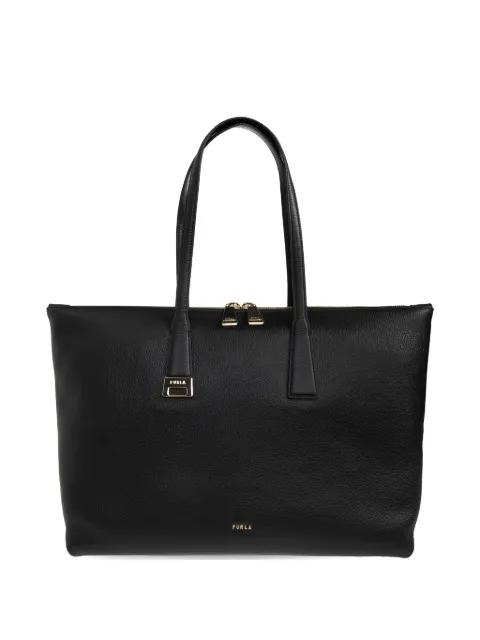 zip leather tote bag by FURLA