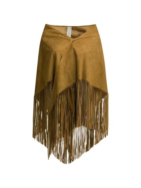 fringe-trimmed suede scarf by FURLING BY GIANI