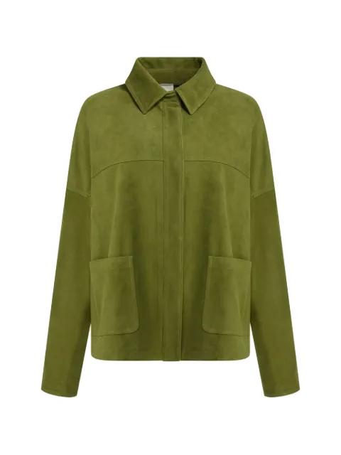 suede patch-pocket jacket by FURLING BY GIANI