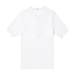 Cotton Tunisian collar T-shirt by FURSAC