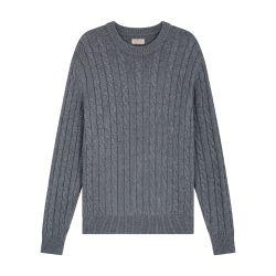 Cotton and wool cable knit sweater by FURSAC