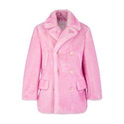 Double-breasted faux fur coat by FURSAC
