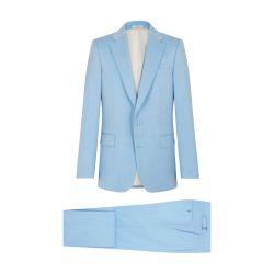 Fitted herringbone serge suit by FURSAC