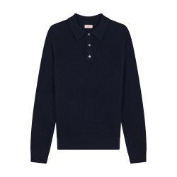 Moss stitch certified wool polo by FURSAC