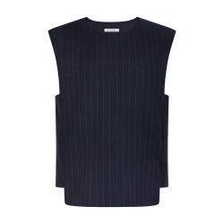Suit vest in striped wool by FURSAC