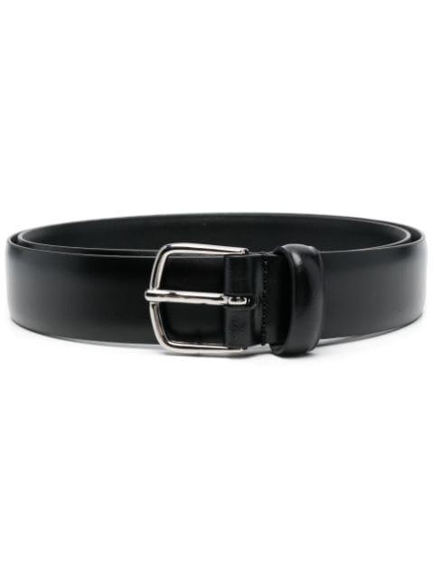 buckle-fastening leather belt by FURSAC