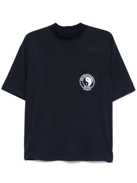flocked-motif T-shirt by FURSAC