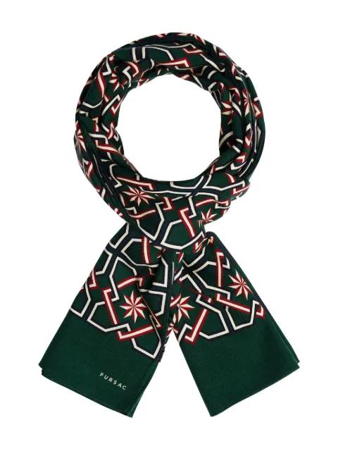 geometric-pattern scarf by FURSAC