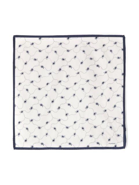 graphic-print silk scarf by FURSAC