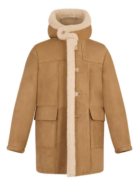 hoodied shearling coat by FURSAC