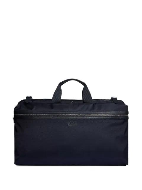 leather-trimmed suit bag by FURSAC