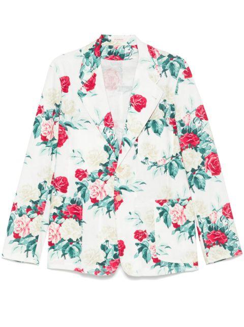 light flower-print blazer by FURSAC