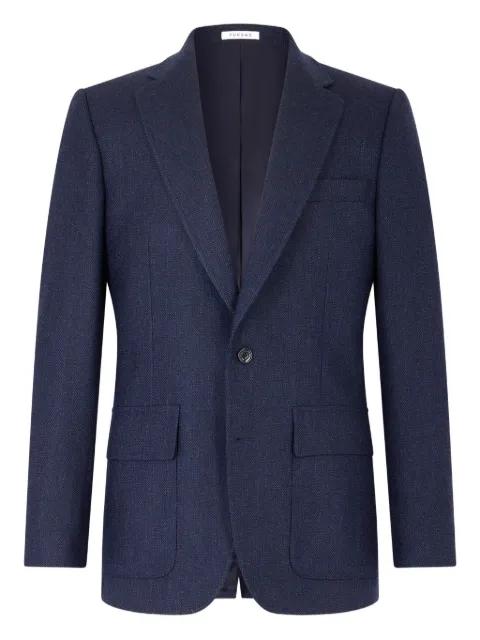 patch-pocketed wool-blend blazer by FURSAC
