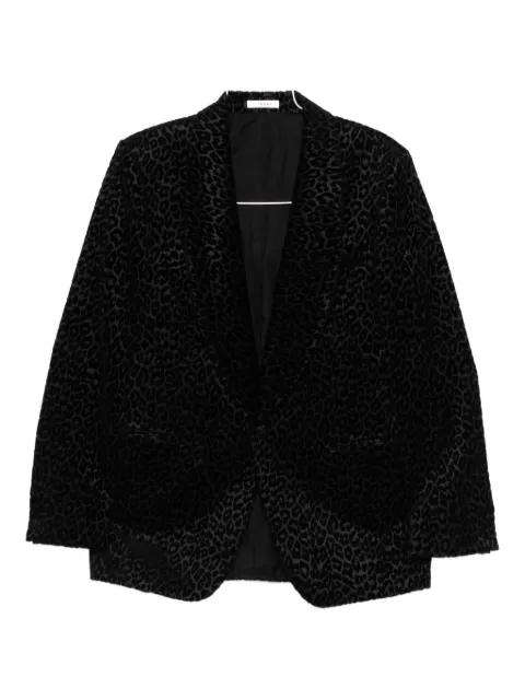 pattern animal cotton blazer by FURSAC
