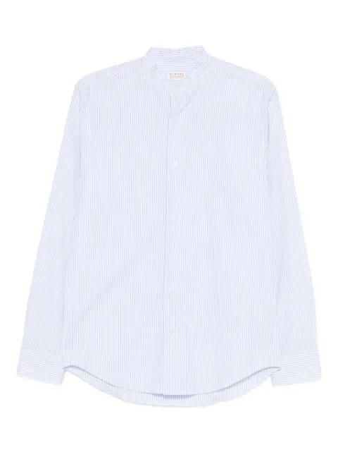 striped collarless shirt by FURSAC