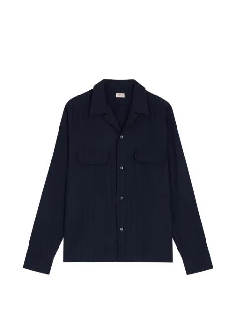 striped flap-pocket shirt by FURSAC