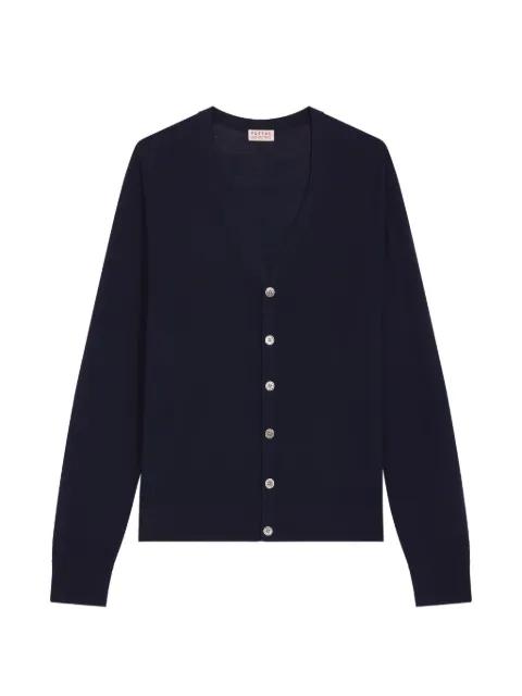 wool V-neck cardigan by FURSAC
