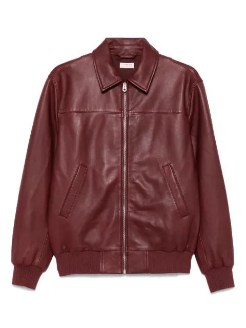 zip-up leather jacket by FURSAC