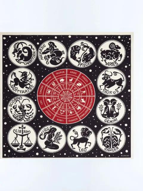 zodiac-print pocket square by FURSAC
