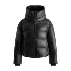 Barsy Cap leather puffer jacket by FUSALP