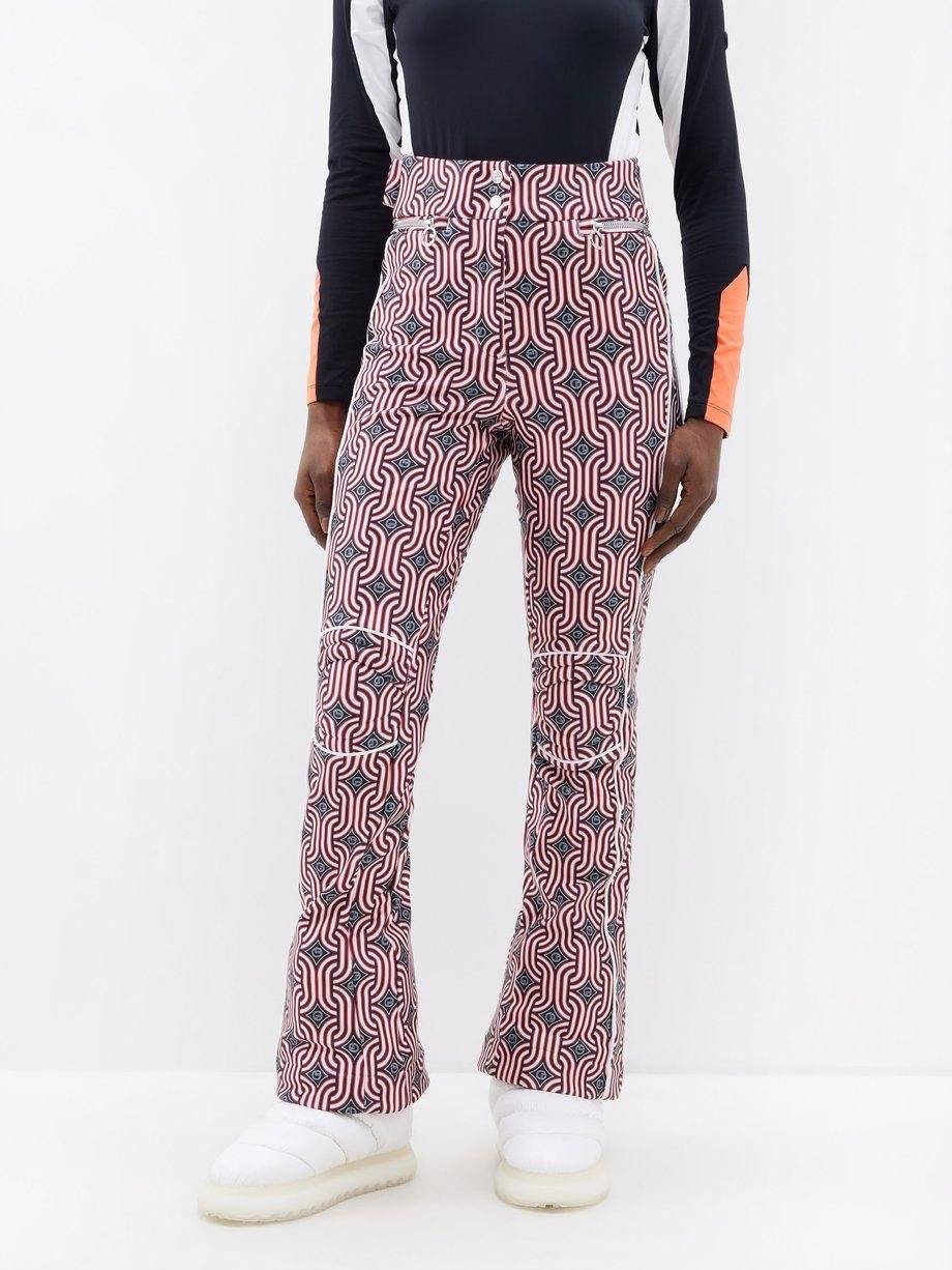 Celia Sixties-print softshell ski trousers by FUSALP