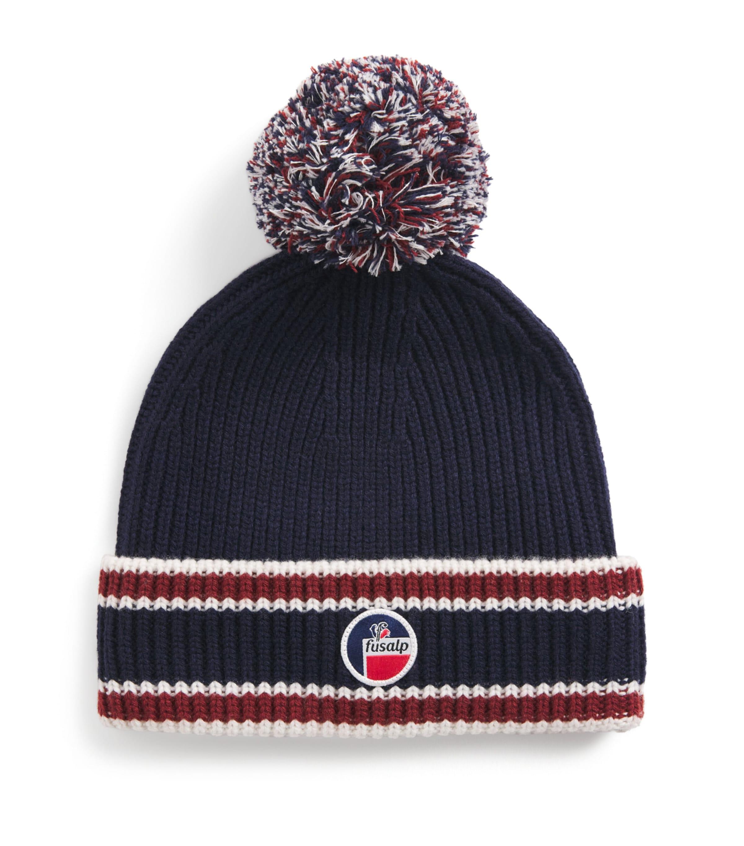 Fusalp Wool-Cashmere Pom-Pom Beanie by FUSALP