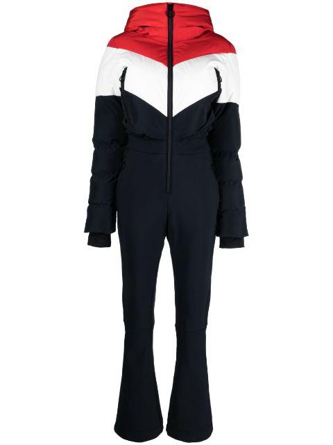 Kira contrast-panel ski suit by FUSALP