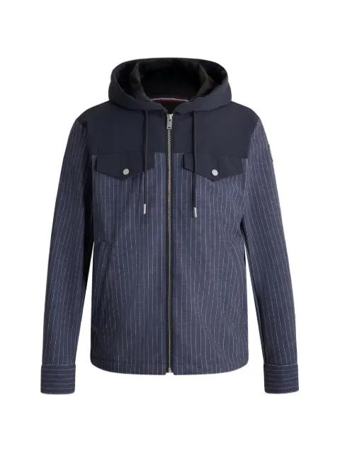 Rocelan pinstriped hoodied bomber jacket by FUSALP