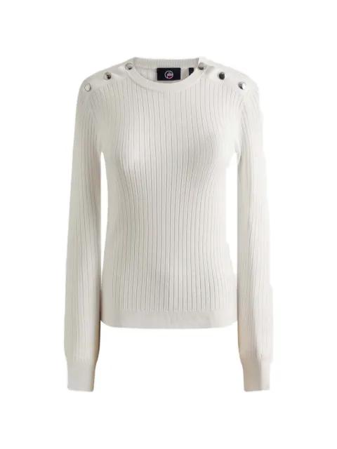button-shoulder sweater by FUSALP
