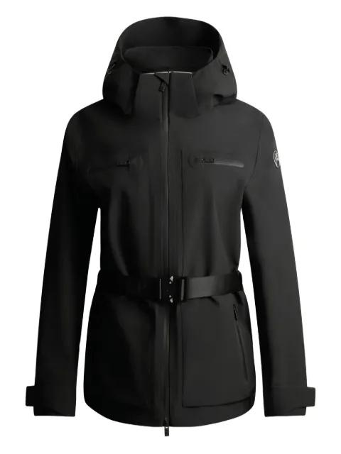 detachable-hood belted ski jacket by FUSALP